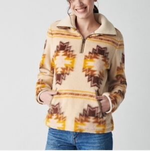 Good Feather x Faherty Quarter Zip pullover Star Nation XS